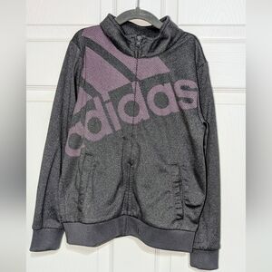 Adidas Gray & Pink Jacket with Sporty Design -Sz 7/8